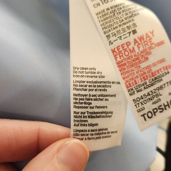 TOPSHOP Blazer in Window Pane Blue Plaid, Size 6 - Picture 12 of 14